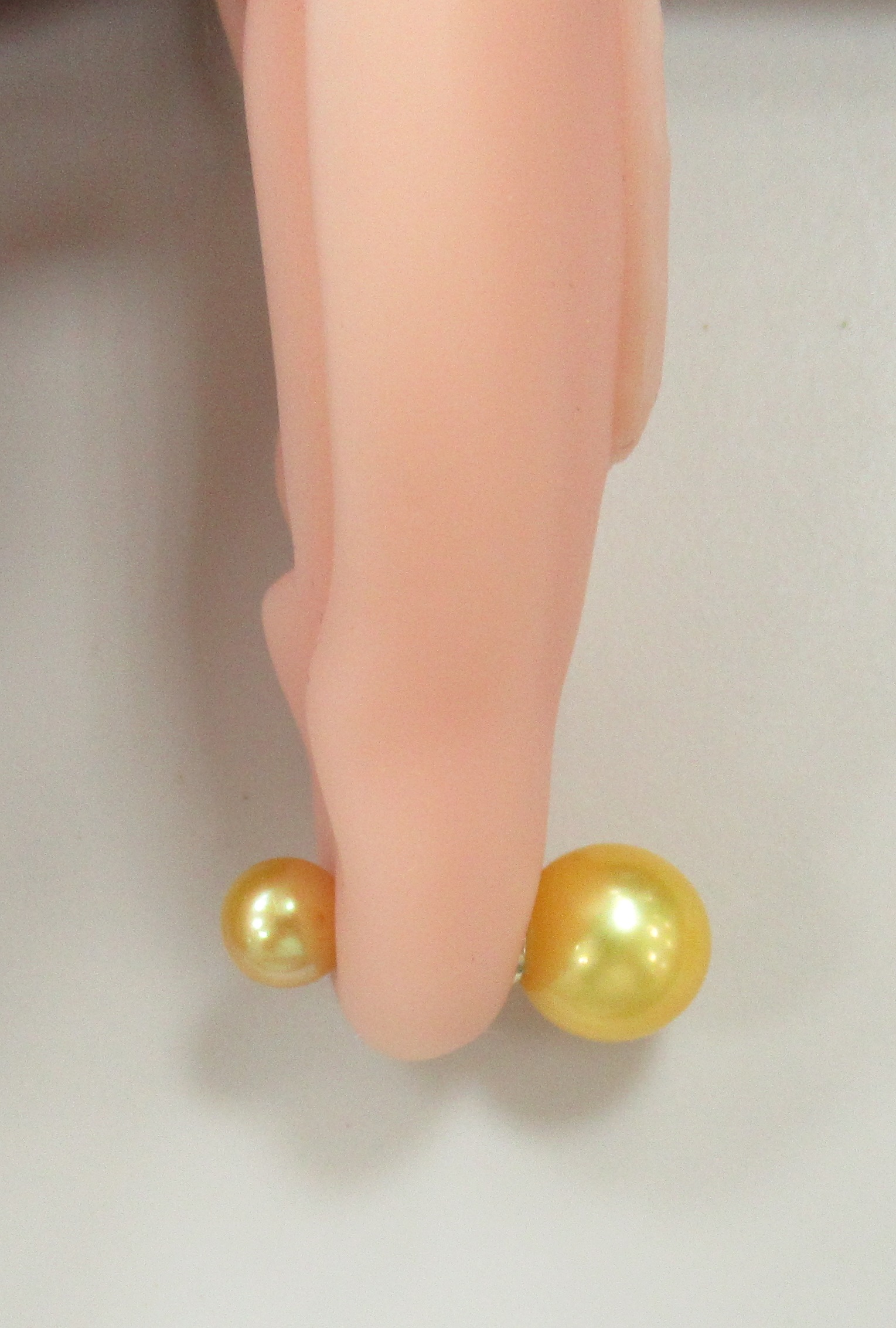 Серьги-пусеты из желтого золота с жемчугом Эдисон